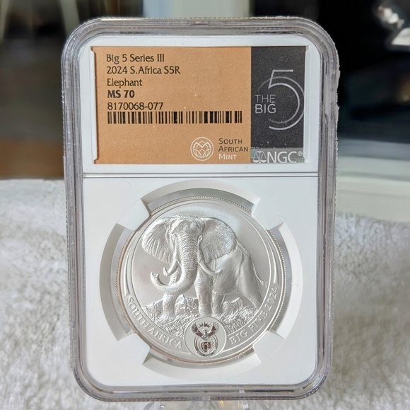 Other - 1oz .999 Silver 2024 South African Mint Big 5 Series III Elephant Coin